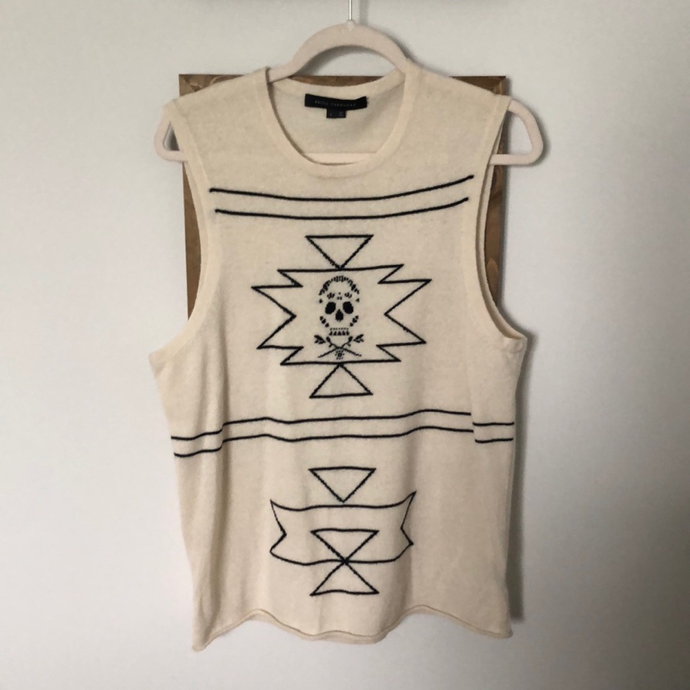 Skull Cashmere sweater tank